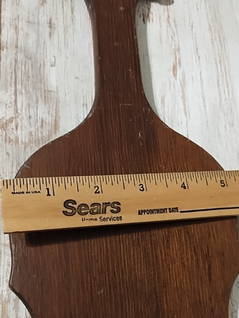 Wooden Violin-Shaped Wall Shelf Holder - Dark Brown - Picture 15 of 16